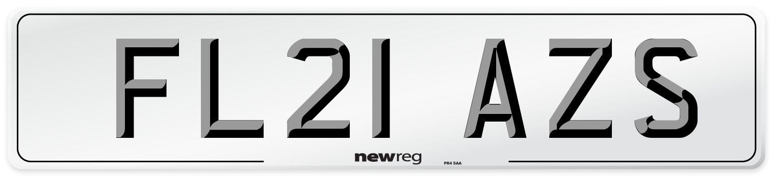 FL21 AZS Number Plate from New Reg
